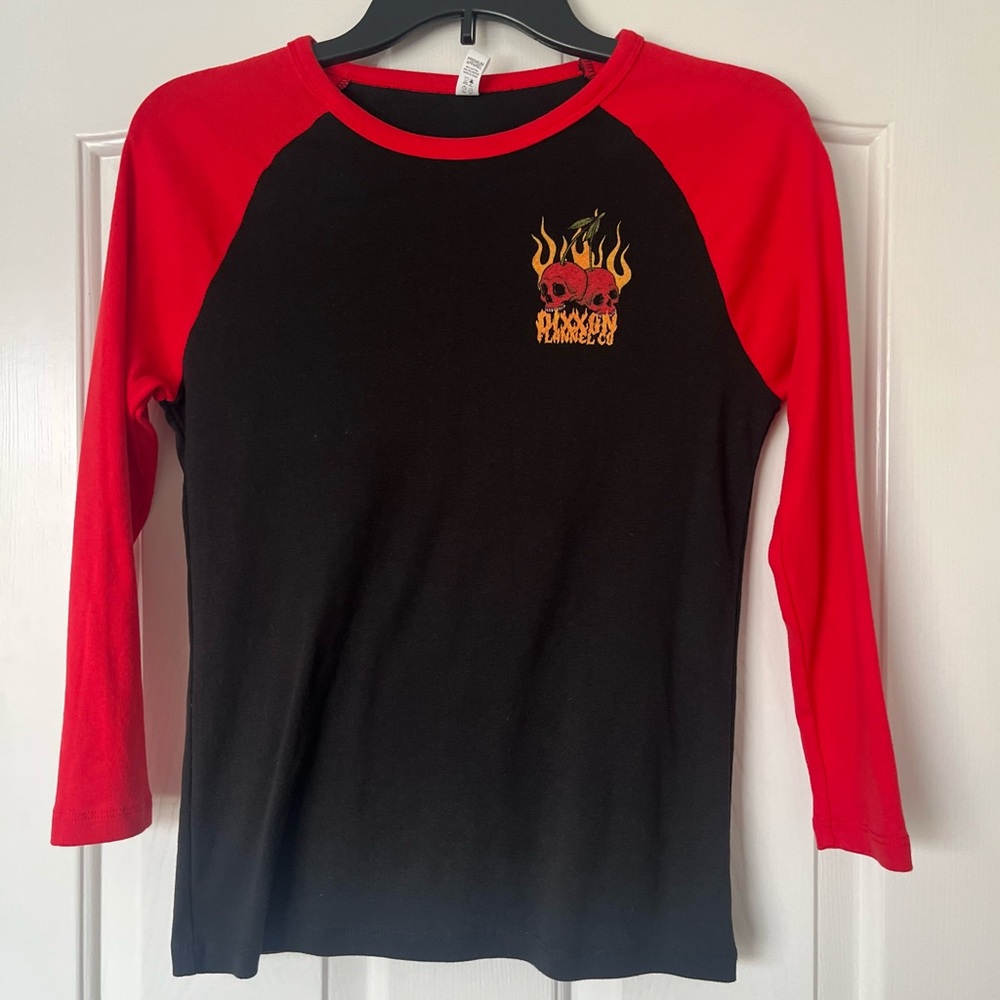 Dixxon Black and Red Raglan Shirt